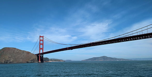 den gylne porten, San francisco, Bridge, California, Bay, hav, landemerke