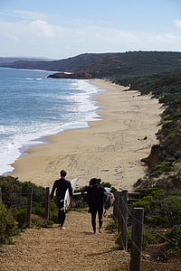 Bells beach, surfere, Australien, Beach, sand, bølge, konkurrence