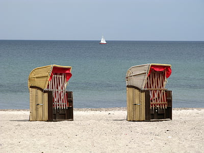 clubes de, Mar Báltico, Playa del mar Báltico, arena, mar, vacaciones, recuperación