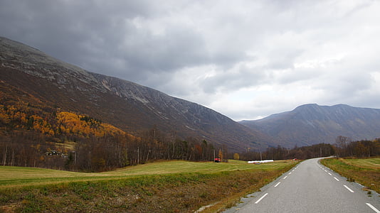Lembah storli, musim gugur, warna musim gugur, pemandangan, sifat, Norwegia, cara