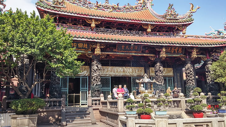 para a montanha em Templo de inverno, Taipei, seção, Budismo, Templo de