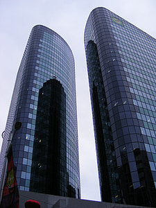 pastatas, bokštas, Atspindžiai, Viršutinis aukštas, Architektūra, šiuolaikinės, dangoraižis