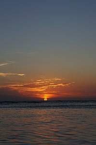 Sunset, Sun, auringonlaskun taustalla, matkustaa, Ocean, Horizon