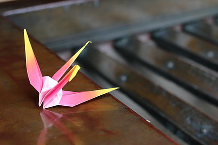 origami, crane, offertory box, japanese style, japan