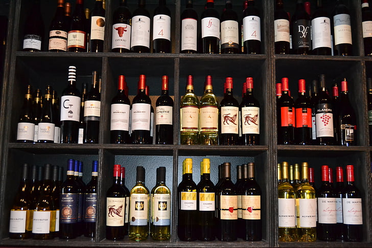 vynai, raudonas vynas, butelis, vynuogynas, gėrimas, vyno gamyba, vyninė
