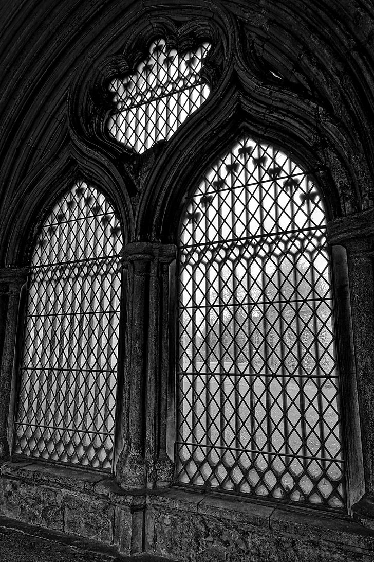 windows, cathedral, stained glass, gothic, medieval, religious, arches