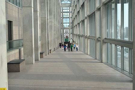 corridor, massive, interior, hall, hallway, tall, modern