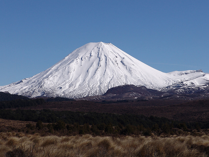 wulkan, góry, ośnieżone, śnieg, Natura, Japonia, MT fuji
