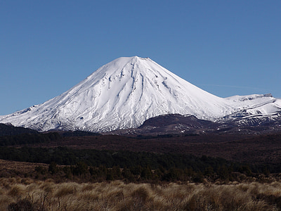 vulkāns, kalns, sniegotām virsotnēm, sniega, daba, Japāna, MT. fuji
