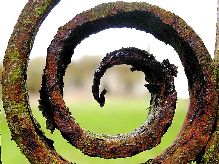 rust, iron, scroll, steel, vintage, dirty, rusted
