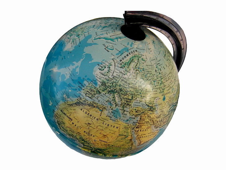 globus, zemlja, svijet, Zemljopis, škola, izolirani, Afrika