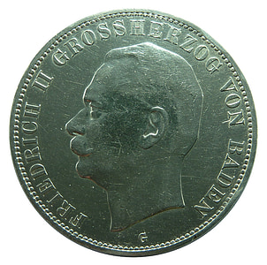 znak, Friedrich, wielki książę, monety, Waluta, Numizmatyka, Medal pamiątkowy