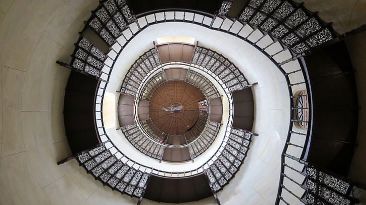 trapper, vindeltrappe, gradvist, spiral, trappe, anledning, observation tower