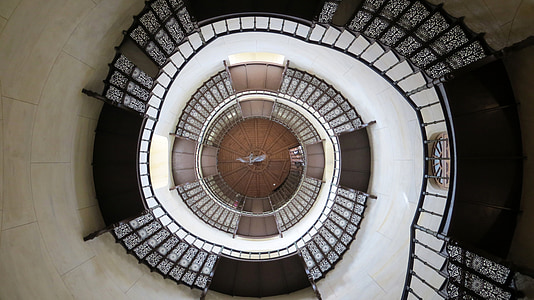 stairs, spiral staircase, gradually, spiral, staircase, rise, observation tower