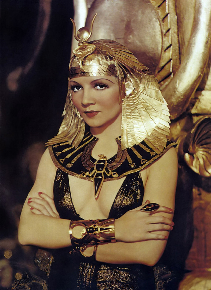 claudette colbert, egyptian, egypt, pharaoh, actress, stage, screen