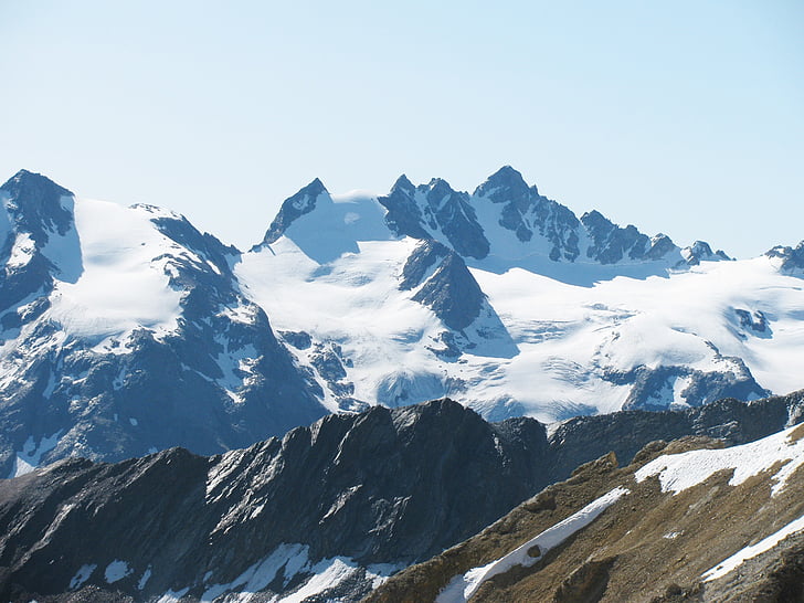 Gran paradiso, Ľadovec, Mountain, štrbiny, ľad, Alpy, sneh
