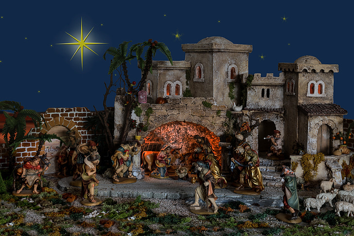 jul, Betlehem, barneseng, Jesus fødsel, Jesus, Julekrybbe, Santon