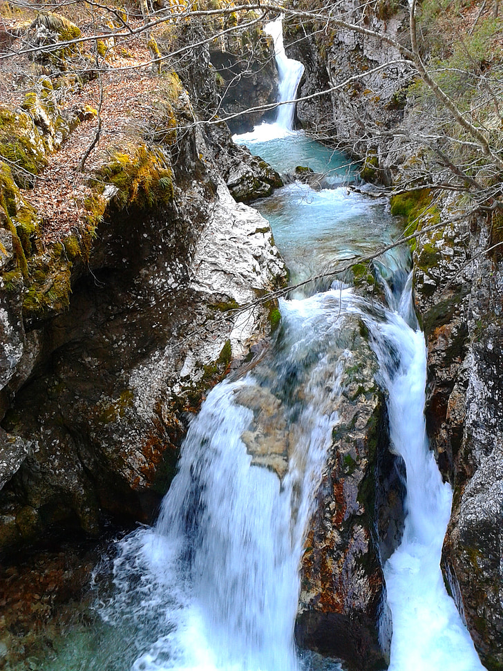 Stream, vatten, skogen, Mountain, vattenfall