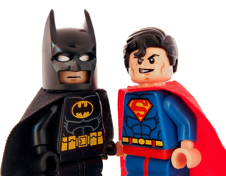 Batman, Superman, LEGO, superhjälte, hjälte, snabb, starka