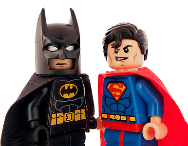 Batman, Supermen, Lego, superheroj, heroj, brzo, jaka