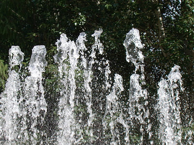 fontein, Jet, water, Spray, DROPS, zomer, zon