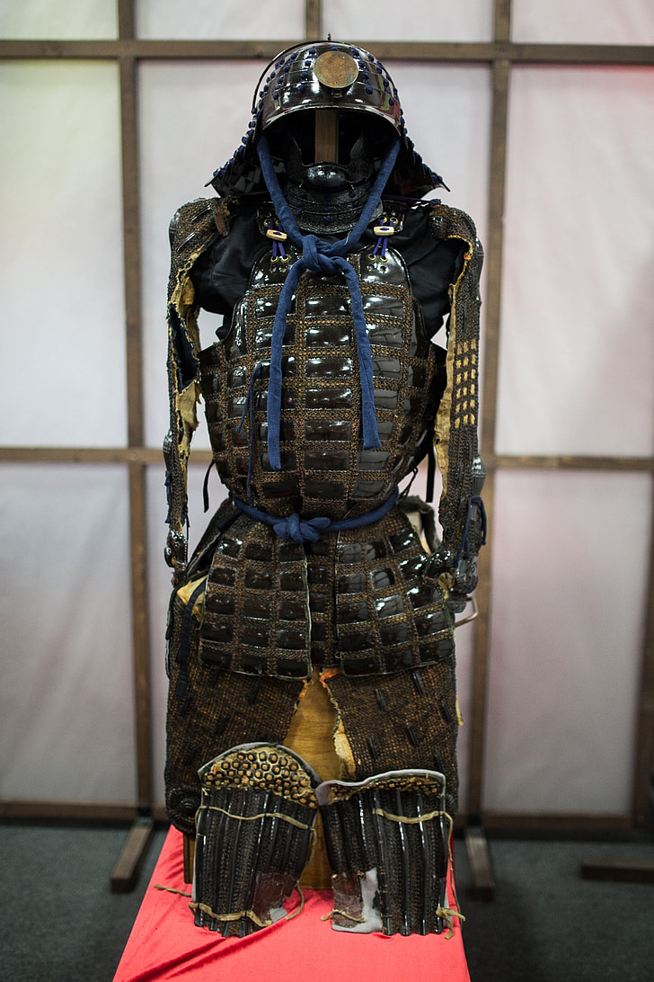 samurai, armadura, guerrer, Japó, casc, combat
