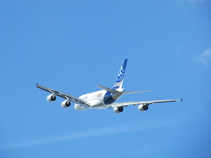 repülőgép, Airbus, A380, repülés, menet közben, utasszállító repülőgép