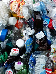 plastové lahve, láhve, recyklace, Ochrana životního prostředí, okruh, odpadky, Plastové