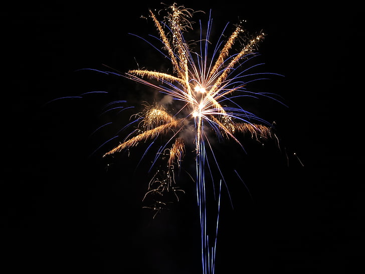 Feuerwerk, Festival, Nacht, Rakete