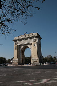 Arch, Triumph, Bukarest, Romania, arkkitehtuuri, muistomerkit, kivet