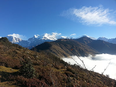 naturen, Nepal skönhet, äventyr, naturliga moln av nepal