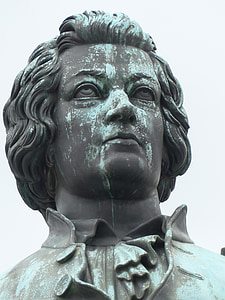 Mozart memorial, paminklas, Mocartas, bronzinė statula, statula, Mocarto aikštė, Zalcburgas