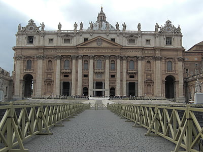 rome, italy, building, st peter's square, st peter's basilica, architecture, vatican