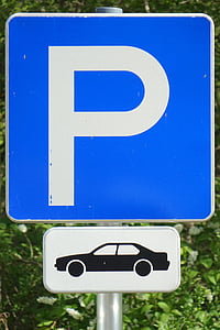 aparcament, Escut, Parc, Nota, senyal de trànsit, signes, signe