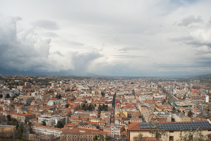 ciutat, Itàlia, panoràmica, Cosenza, paisatge urbà, arquitectura, Panorama urbà