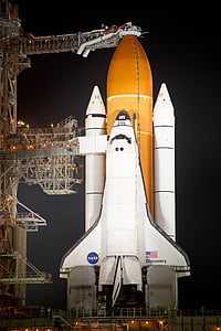prostor prijevoza, otkriće, prijevoza, Space Shuttlea discovery, prije polijetanja, lansirati jastuk, raketa