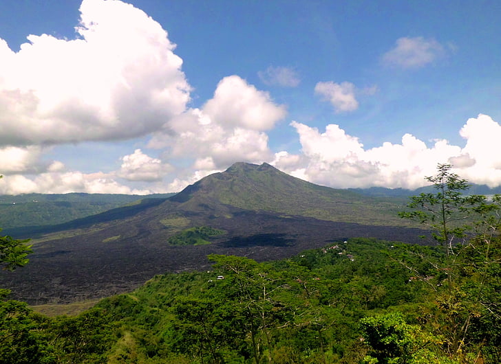 Gunung batur, kitamani, Bali, Indonésia, montanha, Panorama, paisagem