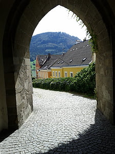 Wachau, Arch, passage, suite, patch, maisons, eng