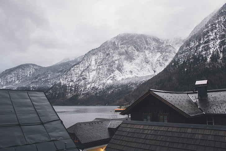 nature, landscape, house, architecture, roof, mountain, travel