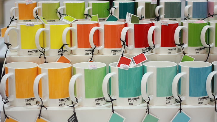 warna, mug, Pantone