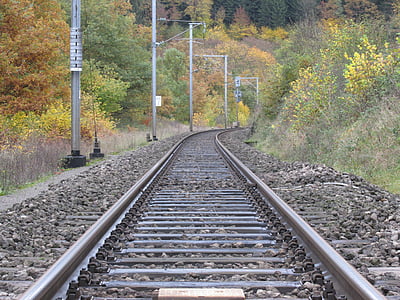 train track, train, tracks, railway, rails, transport