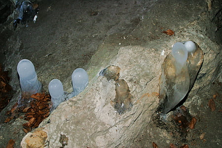 Cueva de la ermita, Essing, Valle del Altmühl, personas de la edad de piedra, edad de piedra, estalagmitas, carámbano