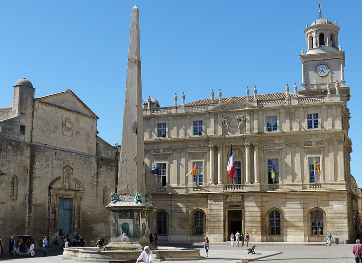 Arles, Frankrike, Rhône, gamla stan, historiskt sett, tornet, utrymme