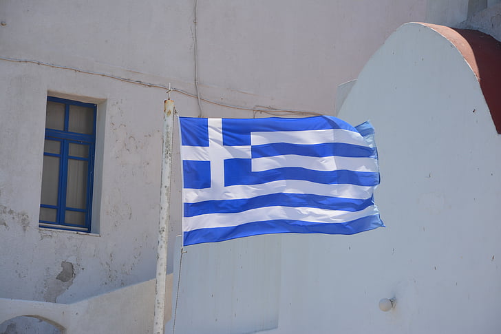 Griekenland, vlag, Grieks, Europa, euro, euro-crisis, Europese