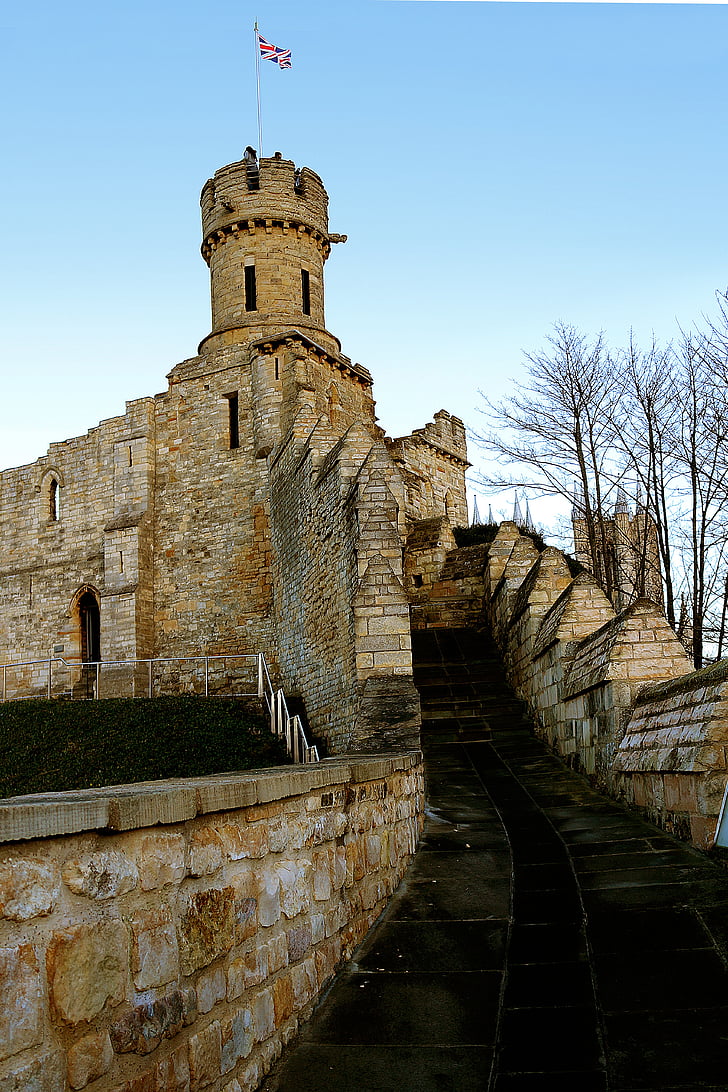 Castillo de Lincoln, Castillo, piedra, antiguo, arquitectura, medieval, pared