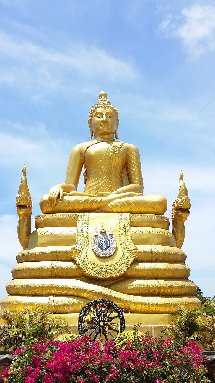 Thailand, Buddha, staty, buddhistiska, Asiatiska, Phuket, buddhismen