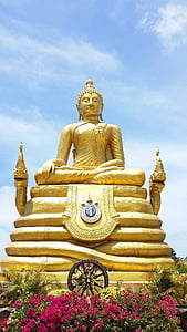 Taizeme, Buddha, statuja, Buddist, Āzijas valodu, Phuket, Budisms