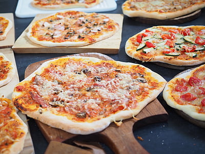 Pizza, jamón-queso-pizza, nutrición, comer, alimentos, delicioso, cocinar