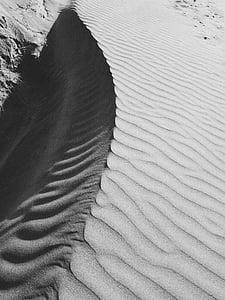 zand, zwart, wit, woestijn, natuur, zwart-wit, landschap