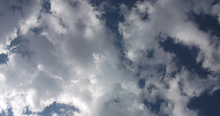 небо, облака, форму облака, Голубой